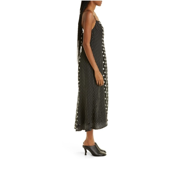 Samsoe Samsoe Annah Midi Slip Dress in Black Dot Size XS NWT - Picture 2 of 7